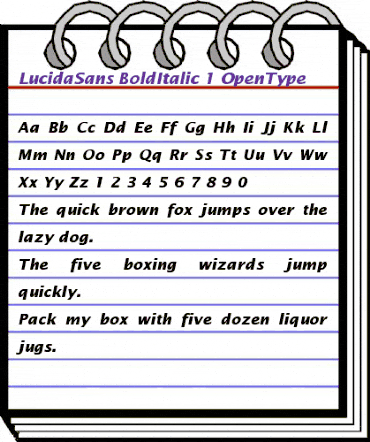 LucidaSans Regular animated font preview