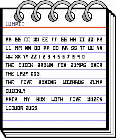 Lumpie Regular animated font preview