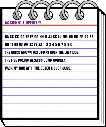 MachineC Regular animated font preview