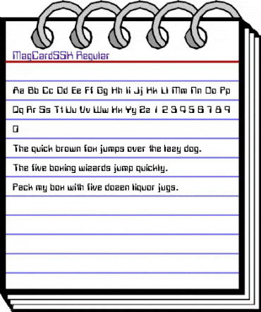 MagCardSSK Regular animated font preview