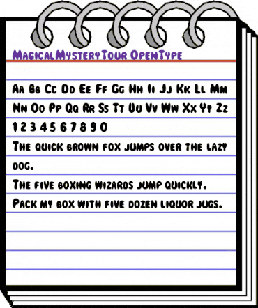 Magical Mystery Tour Regular animated font preview