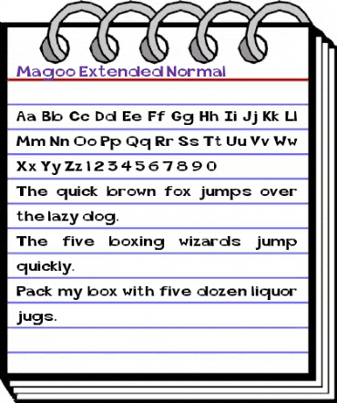 Magoo-Extended Normal animated font preview
