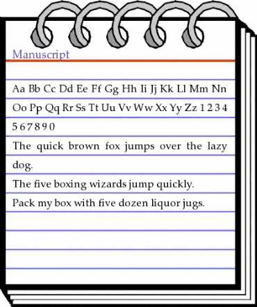 Manuscript Regular animated font preview