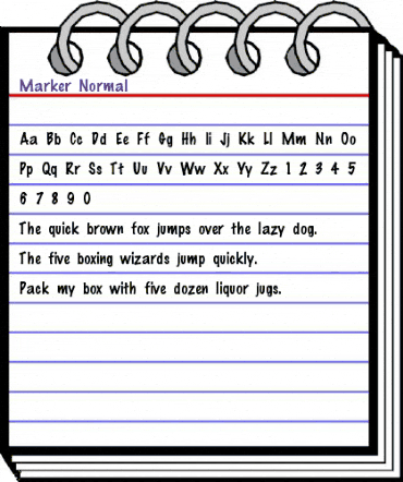 Marker Normal animated font preview