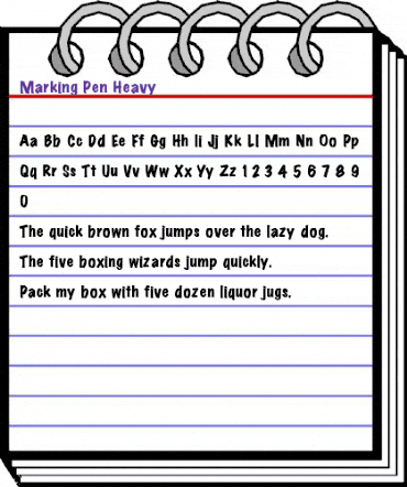 Marking Pen Heavy normal animated font preview