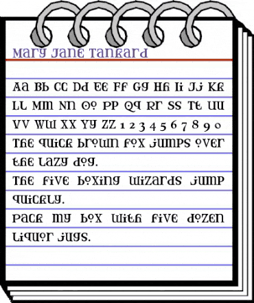 Mary Jane - Tankard Regular animated font preview