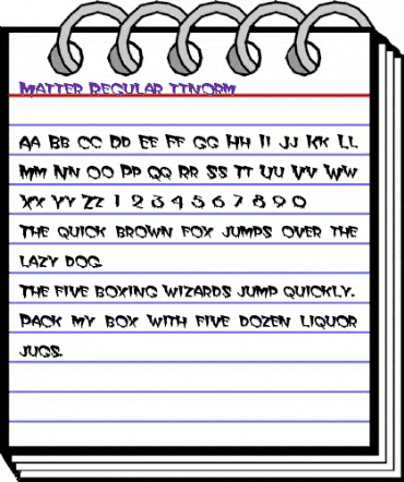 Matter Regular animated font preview