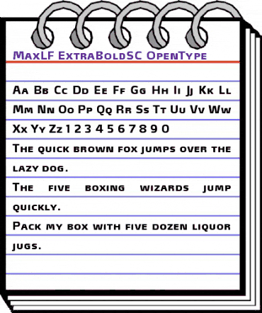 MaxLF-ExtraBoldSC Regular animated font preview