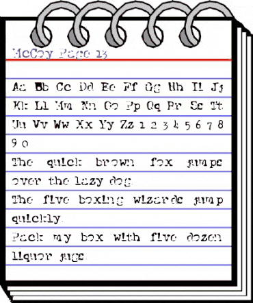 McCoy  Page 13 Regular animated font preview