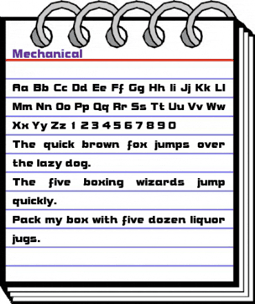 Mechanical Bold animated font preview