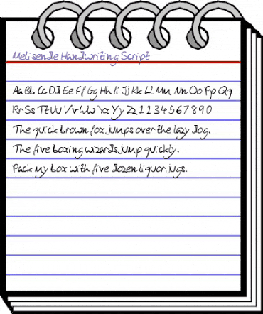 Melisende Handwriting Script Regular animated font preview