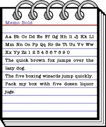 Memo Bold animated font preview