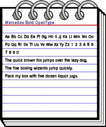 Mercedes-Bold Regular animated font preview