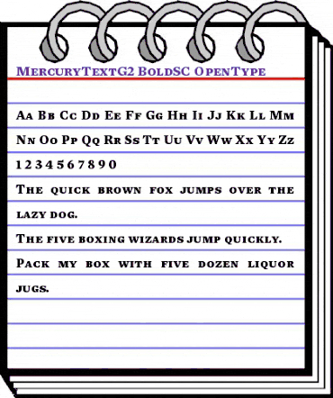 Mercury Text G2 Bold SC animated font preview