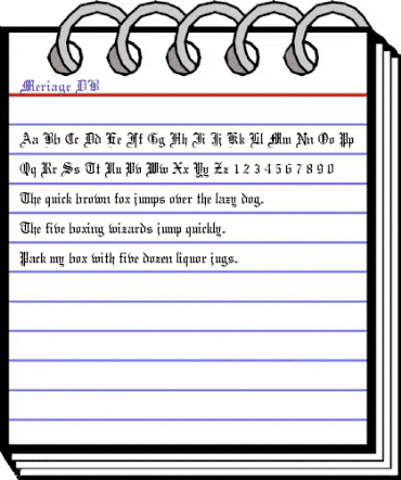 Meriage DB Normal animated font preview