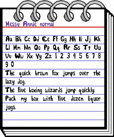 Messy Annie normal animated font preview