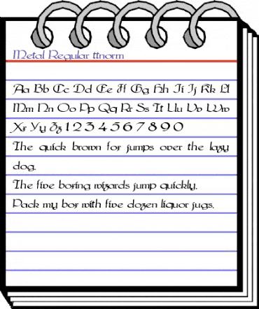 Metal Regular animated font preview