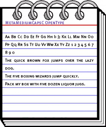 MetaMediumCapsC Regular animated font preview
