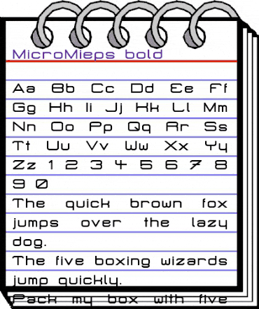 MicroMieps bold animated font preview