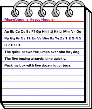 MicroSquare-Heavy Regular animated font preview