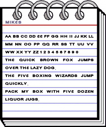 Mikes Regular animated font preview