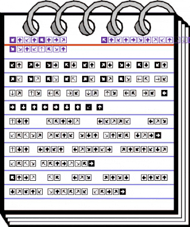 MiniPics DirectionalSA animated font preview
