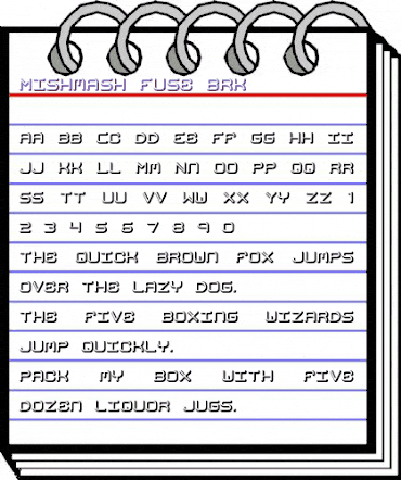 Mishmash Fuse BRK Regular animated font preview