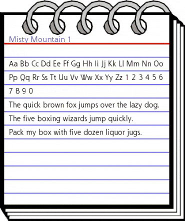 Misty Mountain 1 Regular animated font preview