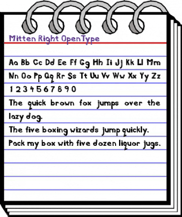 Mitten Right animated font preview