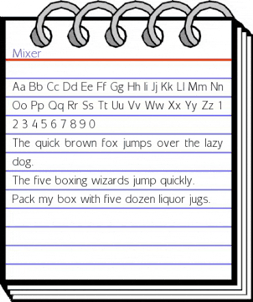 Mixer Regular animated font preview