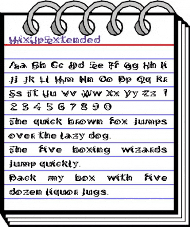 MixUpExtended Regular animated font preview