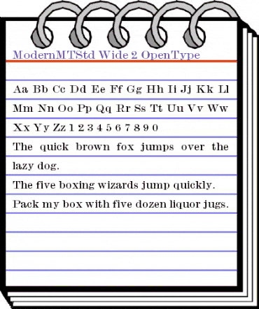 Monotype Modern Std Wide animated font preview