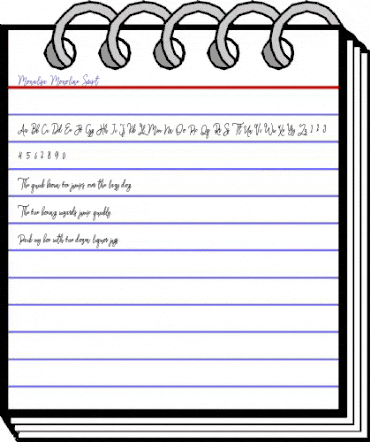 Monalisa Monoline Script Regular animated font preview