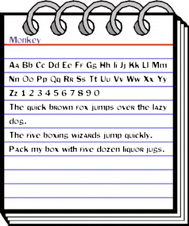 MonkeyCaughtStealing Regular animated font preview