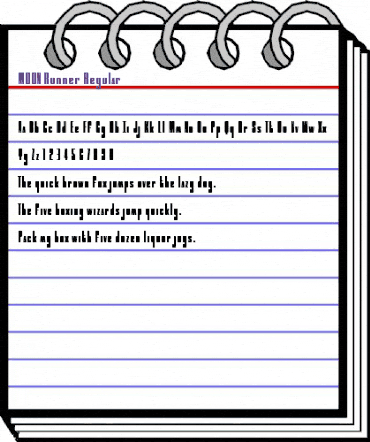 MOON Runner Regular animated font preview