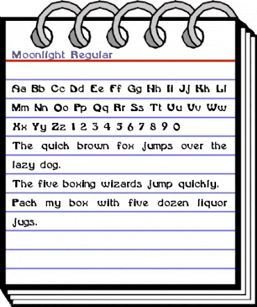 Moonlight Regular animated font preview