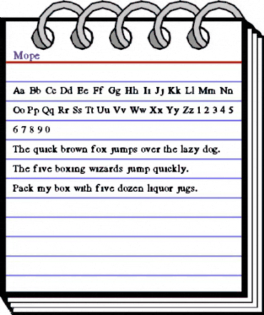 Mope Regular animated font preview