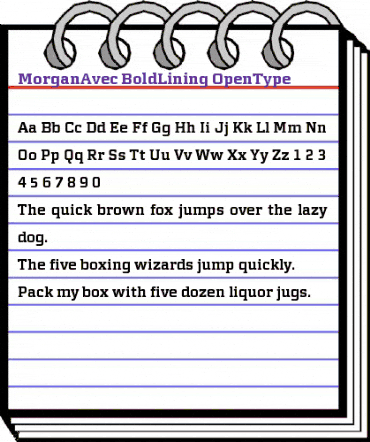 MorganAvec BoldLining animated font preview