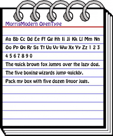 MorrisModern Regular animated font preview