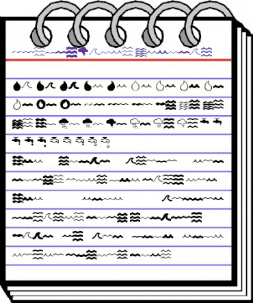 MostlyWaves Regular animated font preview