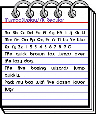 MumboDisplaySSK Regular animated font preview