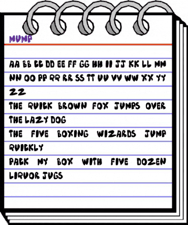 Mump Regular animated font preview