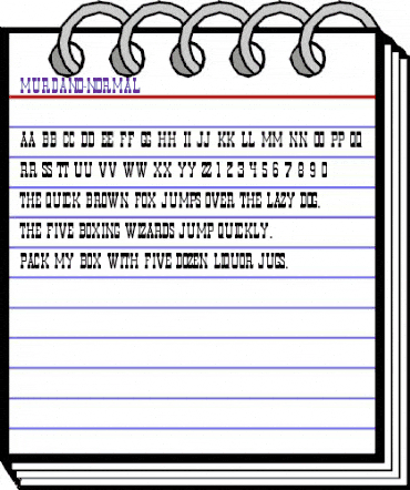 Murdano-Normal Regular animated font preview