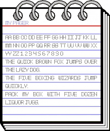 My Pager Regular animated font preview