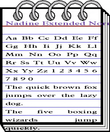 Nadine-Extended Normal animated font preview