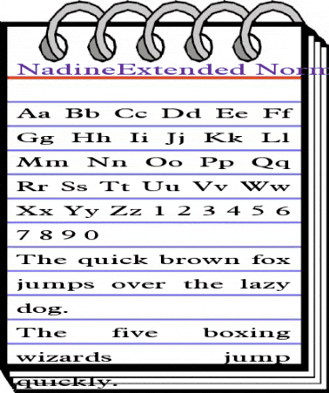 NadineExtended Normal animated font preview