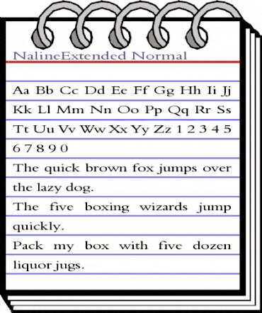 NalineExtended Normal animated font preview