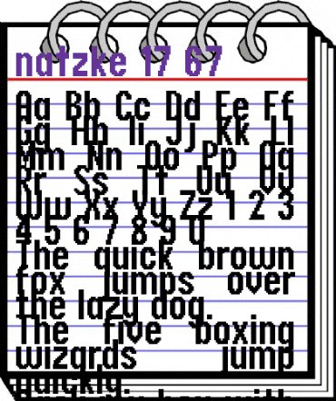 natzke 17_67 Regular animated font preview