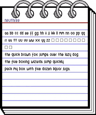 NeuThree Regular animated font preview