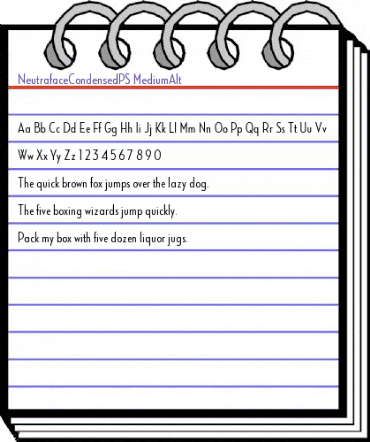 NeutrafaceCondensedPS Medium animated font preview